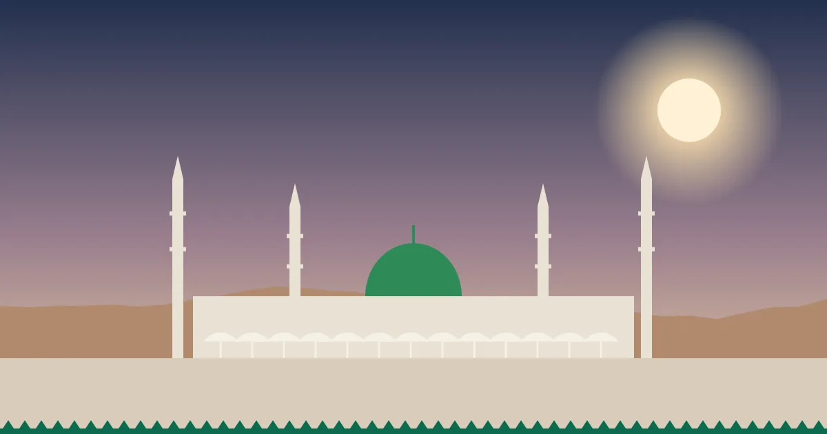 Original Saudi100 illustration of Madinah